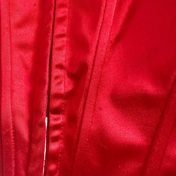 Windsor Red Cropped Corset Top - Picture 4 of 7